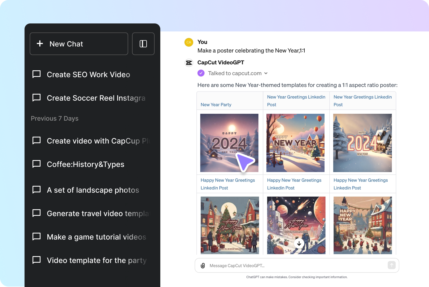 1706673170509. Krok 2 Vyhledat CapCut v ChatGPT app store